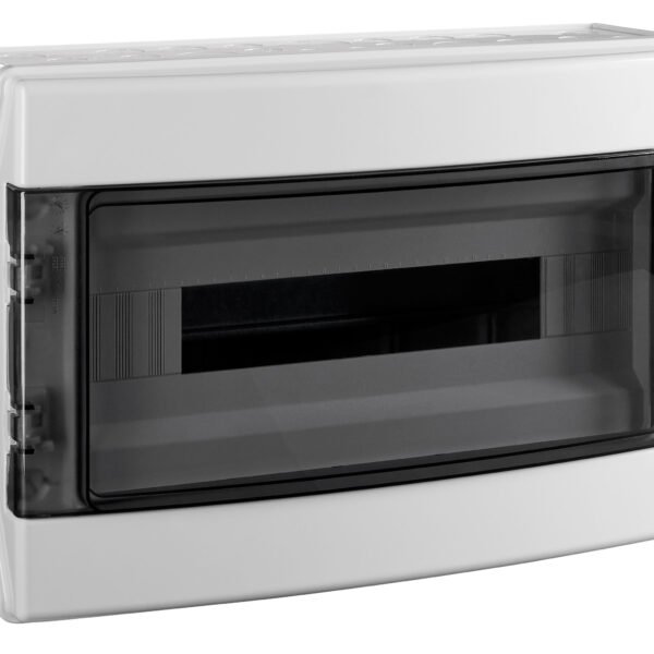 BK050206-- Aufputzverteiler 1-reihig, 18TE, IP65, transparente Tür<br><u>Verkaufseinheit: 1Stk</u>