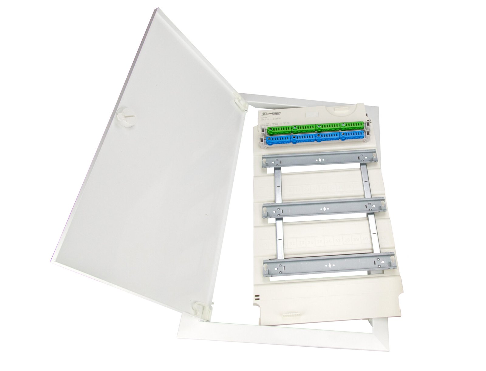 f_bk071103- BK071103-- Rahmen mit Tür und Einsatz für KVM flach 3-reihig, 36/42TE<br><u>Verkaufseinheit: 1Stk</u> – Bild 1