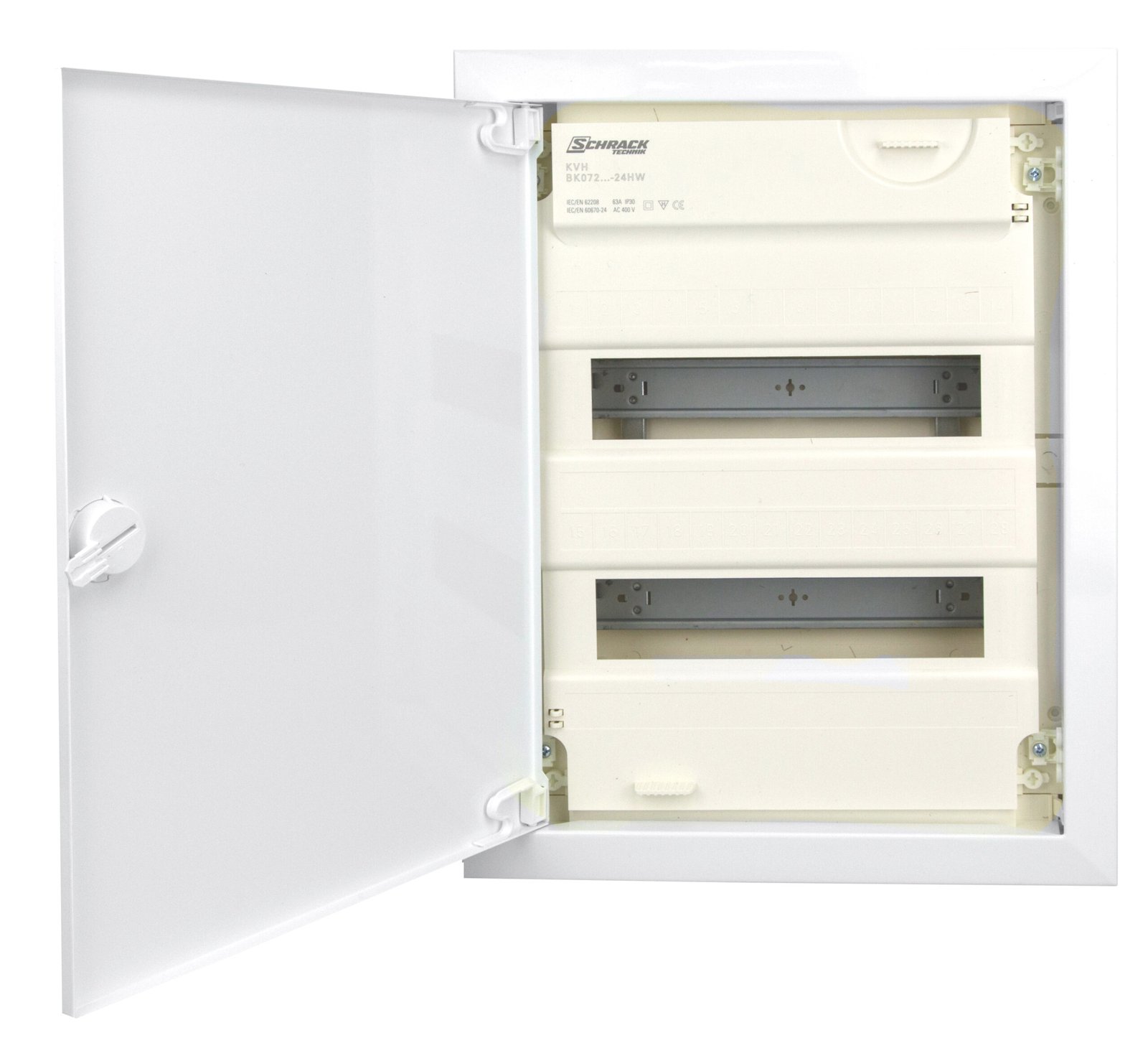 f_bk072002-fv03 BK072002-F UP Wohngsverteiler KVH 2-r. 24/28TE - Hohlwand Rahmen hoch<br><u>Verkaufseinheit: 1Stk</u> – Bild 1