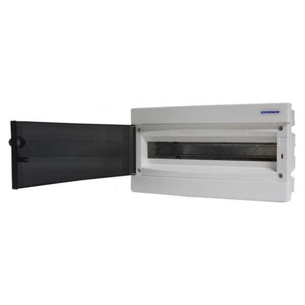 BK080004-- UP-Wohnungsverteiler 1-reihig, 18TE, IP40, transparente Tür<br><u>Verkaufseinheit: 1Stk</u>