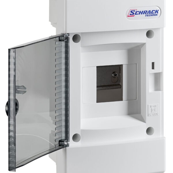 BK080005-- UP-Wohnungsverteiler 1-reihig, 4TE, IP40, transparente Tür<br><u>Verkaufseinheit: 1Stk</u>