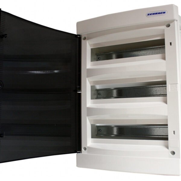 BK080007-- UP-Wohnungsverteiler 3-reihig, 54TE, IP40, transparente Tür<br><u>Verkaufseinheit: 1Stk</u>