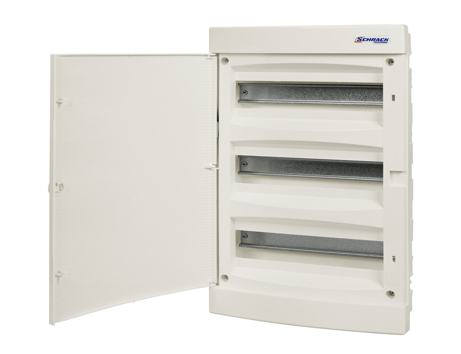 f_bk080057- BK080057-- UP-Wohnungsverteiler 3-reihig, 54TE, IP40, weiße Tür<br><u>Verkaufseinheit: 1Stk</u> – Bild 1