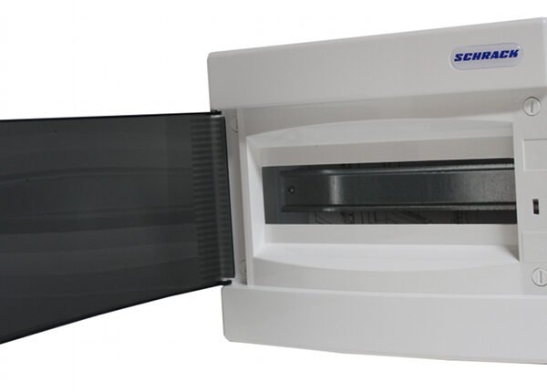 BK080100-- AP-Wohnungsverteiler 1-reihig, 8TE, IP40, transparente Tür<br><u>Verkaufseinheit: 1Stk</u>