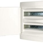 BK080152-- AP-Wohnungsverteiler 2-reihig, 24TE, IP40, weiße Tür<br><u>Verkaufseinheit: 1Stk</u>