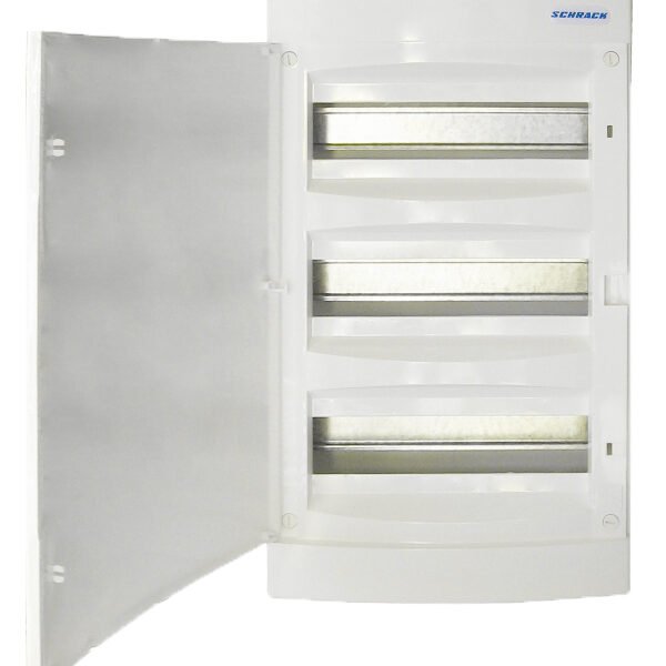 BK080153-- AP-Wohnungsverteiler 3-reihig, 36TE, IP40, weiße Tür<br><u>Verkaufseinheit: 1Stk</u>