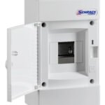 BK080160-- AP-Wohnungsverteiler 1-reihig, 4TE, IP40, weiße Tür<br><u>Verkaufseinheit: 1Stk</u>