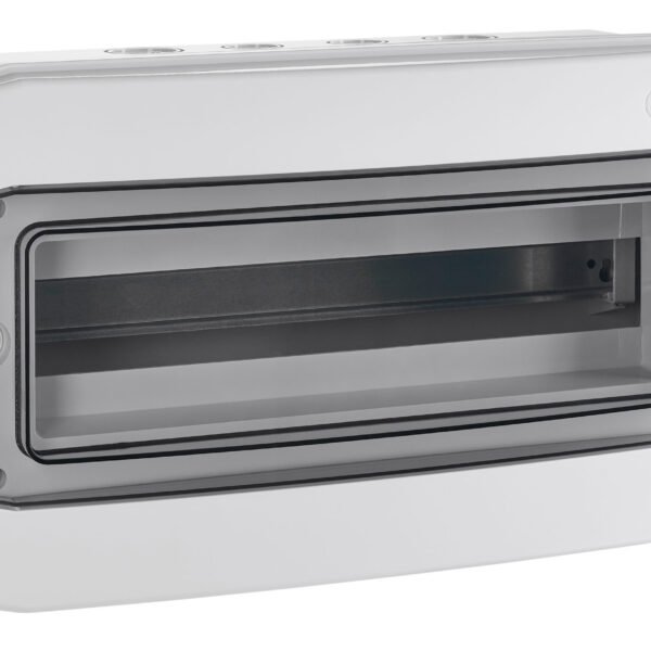 BK080206-- AP-Wohnungsverteiler 1-reihig, 18TE, IP65, transparente Tür<br><u>Verkaufseinheit: 1Stk</u>