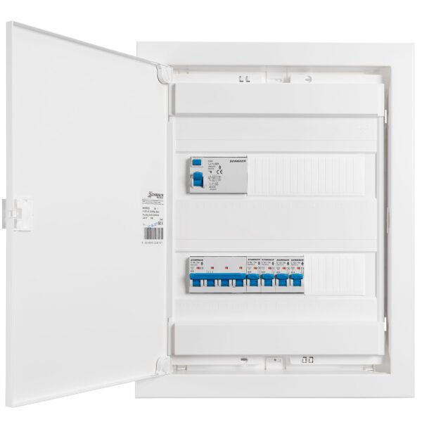 BKU6407GA- UP-Wohnungsverteiler 2-reihig mit FI "G", Typ "A"<br><u>Verkaufseinheit: 1Stk</u>