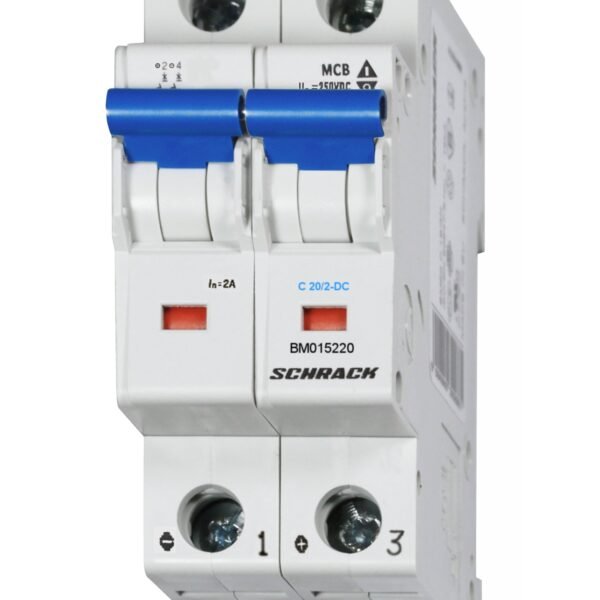 BM015220-- DC-Sicherungsautomat, Kennlinie C, 20A, 2-polig, 10kA<br><u>Verkaufseinheit: 1Stk</u>
