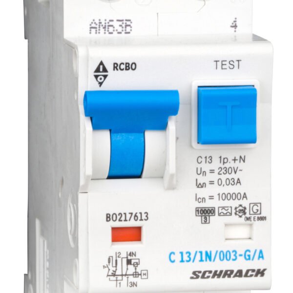 BO217613-- LS-FI-Schalter,Kennl. C, 13A, 30mA, 1+N, Bauart G, Typ A<br><u>Verkaufseinheit: 1Stk</u>