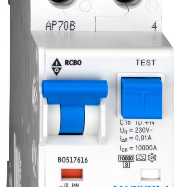BO517616-- LS-FI-Schalter,Kennl.C, 16A, 10mA, 1+N, Typ A<br><u>Verkaufseinheit: 1Stk</u>