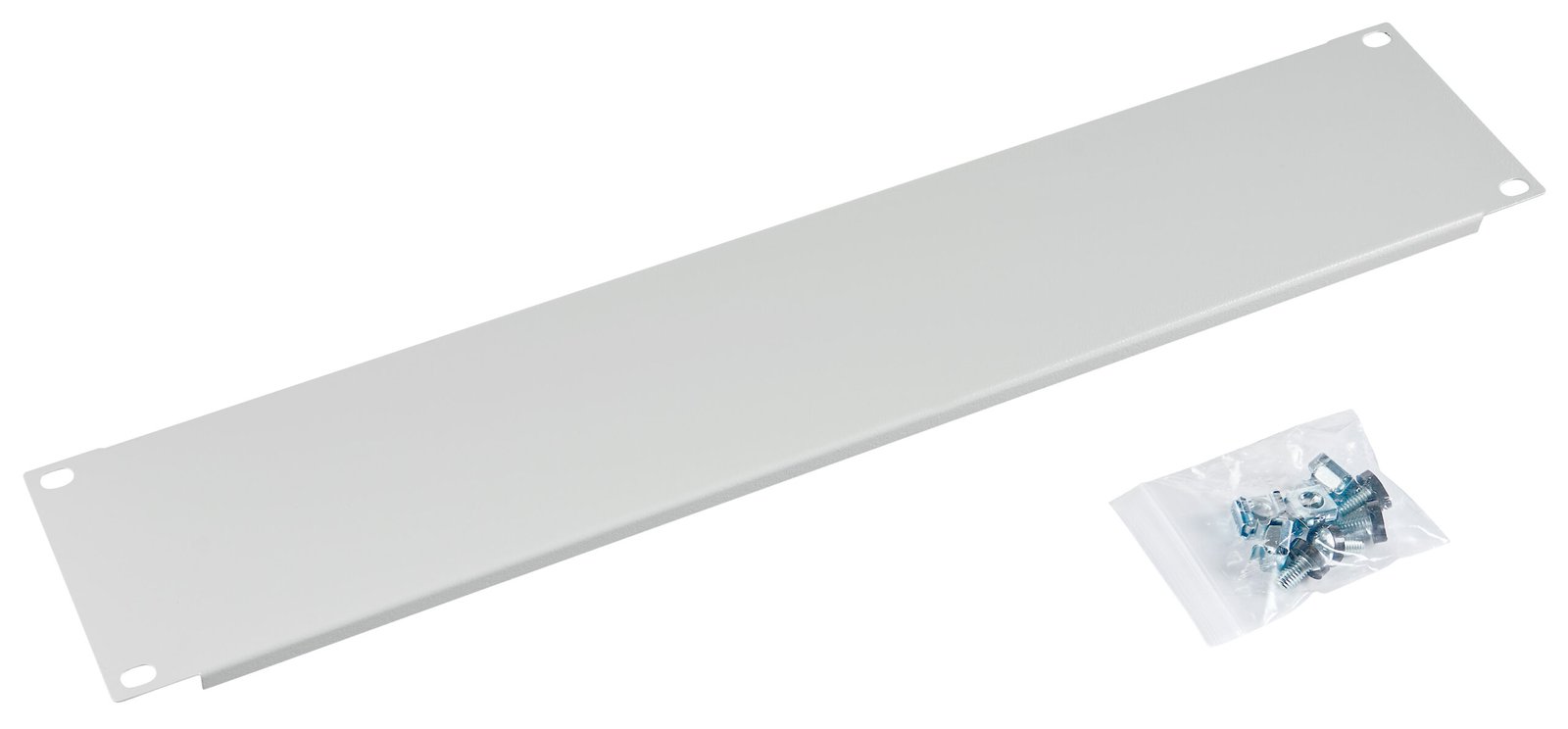 f_dbo14802- DBO14802-- Blindplatte Stahl, 19", 2HE, RAL7035<br><u>Verkaufseinheit: 1Stk</u> – Bild 1