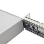 DFA14865-- 19" Fachboden mit Vollauszug, 45kg Last, T=650mm,1HE,RAL7035<br><u>Verkaufseinheit: 1Stk</u>