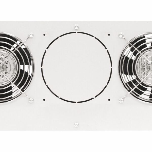 DLT44802-A Dachlüfter mit 2 Ventilatoren u.Thermostat, 19", 4HE,RAL7035<br><u>Verkaufseinheit: 1Stk</u>