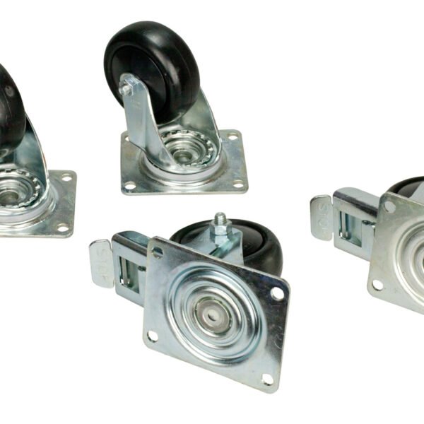 DSR00005-A Laufrollenset (2 mit, 2 ohne Bremse) für DS, DSZ, DSI<br><u>Verkaufseinheit: 1VE</u>