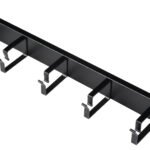 DTBC105R-B 19" Kabelführungspanel, 1HE, 5 Metall-Ringe 63mm, RAL9005<br><u>Verkaufseinheit: 1Stk</u>