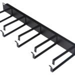 DTBC105RGB 19" Kabelführungspanel, 1HE, 5 Metall-Ringe 130mm, RAL9005<br><u>Verkaufseinheit: 1Stk</u>