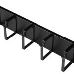 DTBC205R-B 19" Kabelführungspanel, 2HE, 5 Metall-Ringe 63mm, RAL9005<br><u>Verkaufseinheit: 1Stk</u>