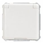 EL205034-- UP-Steckdoseneinsatz mit Klappdeckel, Steckklemmen, reinweiß<br><u>Verkaufseinheit: 1Stk</u>