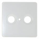 EL206024-- Zentralplatte 2-Loch für Antennensteckdose, reinweiß<br><u>Verkaufseinheit: 1Stk</u>