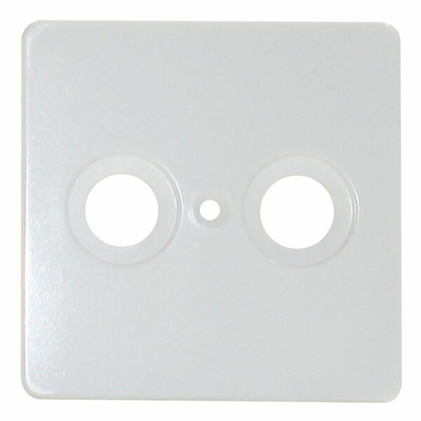 EL206024-- Zentralplatte 2-Loch für Antennensteckdose, reinweiß<br><u>Verkaufseinheit: 1Stk</u>