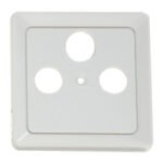EL206034-- Zentralplatte 3-Loch für Sat-Antennensteckdose, reinweiß<br><u>Verkaufseinheit: 1Stk</u>