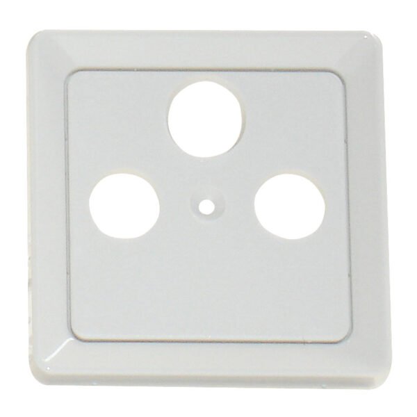 EL206034-- Zentralplatte 3-Loch für Sat-Antennensteckdose, reinweiß<br><u>Verkaufseinheit: 1Stk</u>