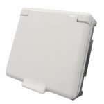 EL225034-- UP-Steckdoseneinsatz mit Klappdeckel Steckklemmen, reinweiß<br><u>Verkaufseinheit: 1Stk</u>