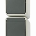 EL448629-- AP IP44 Kombi Universalschalter und Steckdose, senkrecht, bg<br><u>Verkaufseinheit: 1Stk</u>