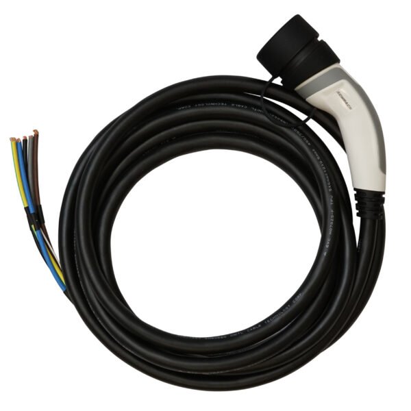 EMK320F0F4 Ladekabel Typ2, 32A, 3-phasig, 5m lang mit offenem Ende<br><u>Verkaufseinheit: 1Stk</u>
