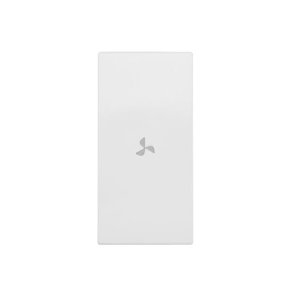 ET102009-- Schalterabdeckung mit Lüftersymbol 1M, weiß<br><u>Verkaufseinheit: 1Stk</u>