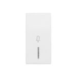 ET102011-- Schalterabdeckung mit Linse und Glockensymbol 1M, weiß<br><u>Verkaufseinheit: 1Stk</u>