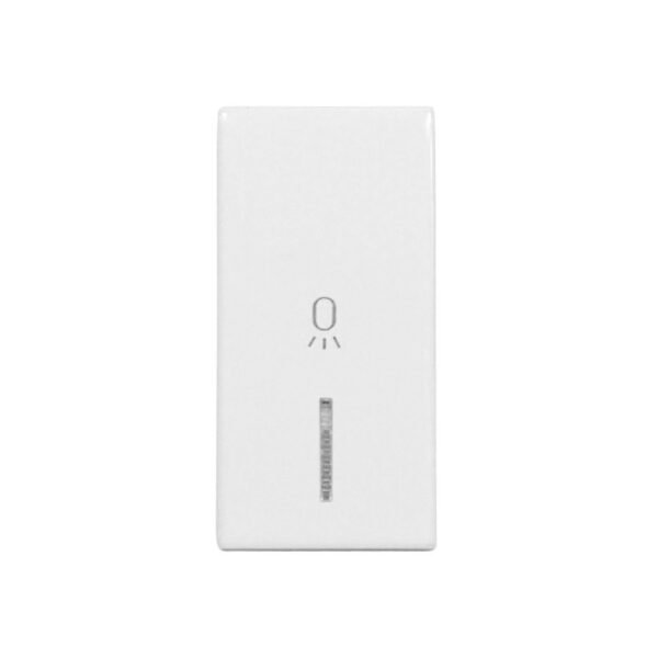 ET102012-- Schalterabdeckung mit Linse und Lichtsymbol 1M, weiß<br><u>Verkaufseinheit: 1Stk</u>