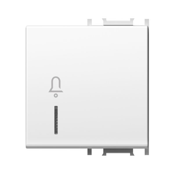 ET102021-- Schalterabdeckung mit Linse und Klingelsymbol 2M, weiß<br><u>Verkaufseinheit: 1Stk</u>