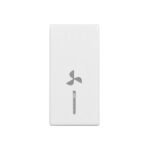 ET102022-- Schalterabdeckung mit Linse und Lüftersymbol 1M, weiß<br><u>Verkaufseinheit: 1Stk</u>