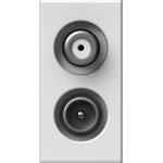 ET104011-- TV/SAT Enddose 1M 1dB, weiß<br><u>Verkaufseinheit: 1Stk</u>