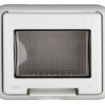 ET105047-- UP-Klappgehäuse, IP55, 3M, transparenter Deckel, weiß<br><u>Verkaufseinheit: 1Stk</u>