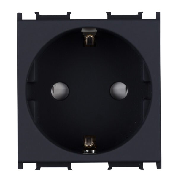 ET111001-- Steckdose mit erhöhtem Berührungsschutz 16A, schwarz<br><u>Verkaufseinheit: 1Stk</u>