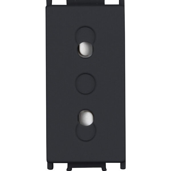 ET111013-- Steckdose ohne Erdung 1M, schwarz<br><u>Verkaufseinheit: 1Stk</u>