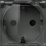 ET151002-- Steckdose anth, erhöh. Berührungsschutz, trans. Klappd. 16A<br><u>Verkaufseinheit: 1Stk</u>