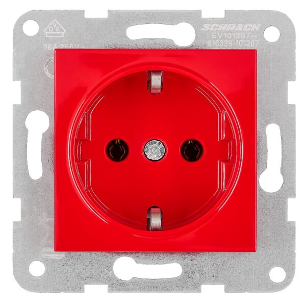 EV101207-- Steckdose, Steckklemmen, rot<br><u>Verkaufseinheit: 1Stk</u>