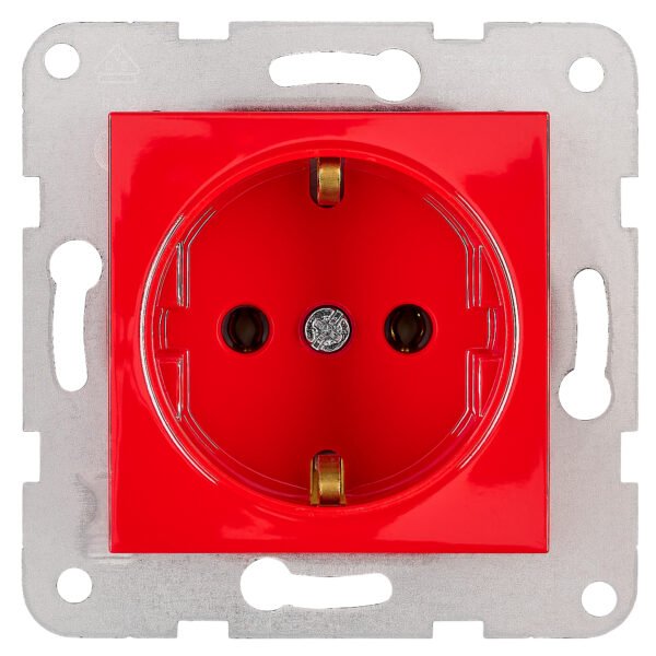 EV101208-- Steckdose, Schraubklemmen, rot<br><u>Verkaufseinheit: 1Stk</u>