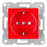 EV101214-- Steckdose mit erhöhtem Berührungsschutz, Steckklemmen, rot<br><u>Verkaufseinheit: 1Stk</u>