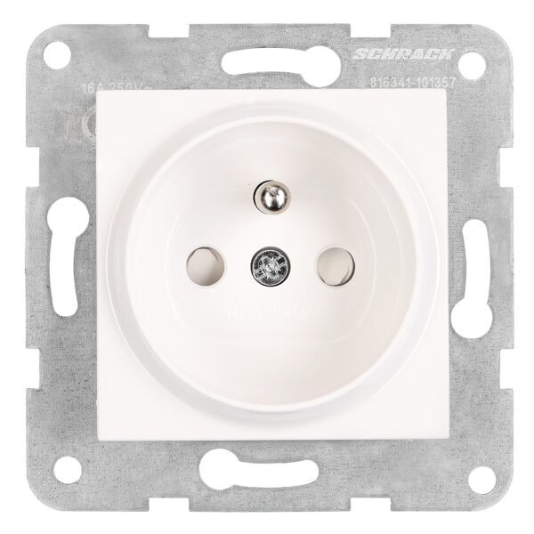 EV101252-- Steckdose m Erdungsstift, erh Berührungsschutz, Schraubkl, w<br><u>Verkaufseinheit: 1Stk</u>