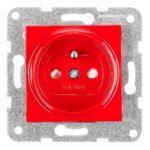 EV101255-- Steckdose m Erdungsstift, erh Berührungsschutz, Steckkl, rot<br><u>Verkaufseinheit: 1Stk</u>