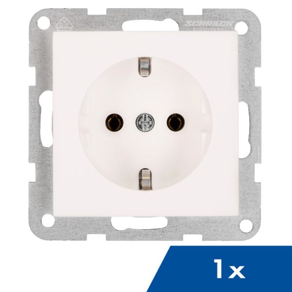 EV101301-1 Steckdose, Steckklemmen, 1 Stück, weiß<br><u>Verkaufseinheit: 1Stk</u>