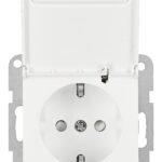 EV101320-- Steckdose, Klappdeckel, Beschriftungsschild, Steckklemmen, w<br><u>Verkaufseinheit: 1Stk</u>