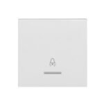 EV102010-- Wippe 50 mit transparenter Linse, Symbol Glocke, weiß<br><u>Verkaufseinheit: 1Stk</u>