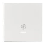 EV102319-- Wippe S 55 mit transparenter Linse, Symbol Lüfter, weiß<br><u>Verkaufseinheit: 1Stk</u>